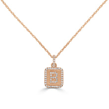 Load image into Gallery viewer, 14k Gold &amp; Diamond Small Initial Necklace