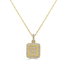 Load image into Gallery viewer, 14k Gold &amp; Diamond Small Initial Necklace