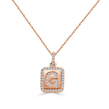 Load image into Gallery viewer, 14k Gold &amp; Diamond Small Initial Necklace