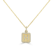 Load image into Gallery viewer, 14k Gold &amp; Diamond Small Initial Necklace