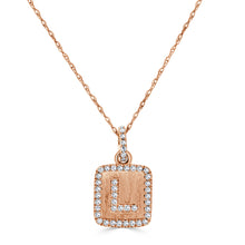 Load image into Gallery viewer, 14k Gold &amp; Diamond Small Initial Necklace