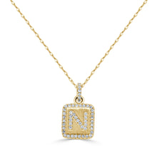 Load image into Gallery viewer, 14k Gold &amp; Diamond Small Initial Necklace