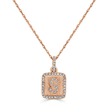 Load image into Gallery viewer, 14k Gold &amp; Diamond Small Initial Necklace