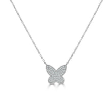Load image into Gallery viewer, 14k Gold &amp; Diamond Butterfly Necklace