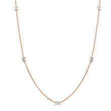 Load image into Gallery viewer, 14k Gold &amp; Emerald-Cut Station Necklace