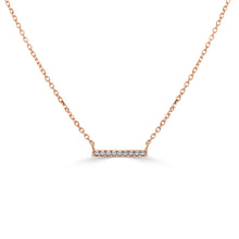 Load image into Gallery viewer, 14k Gold &amp; Diamond Mini Bar Necklace