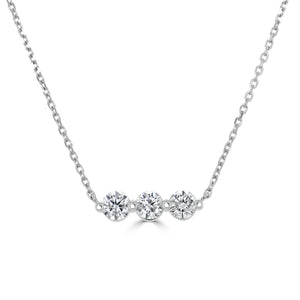 14K Gold & Diamond Bar Necklace