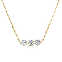Load image into Gallery viewer, 14K Gold &amp; Diamond Bar Necklace