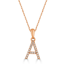 Load image into Gallery viewer, 14k Gold &amp; Diamond Initial A-Z Necklace Pendant 16-18&quot; Inches