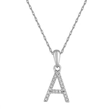 Load image into Gallery viewer, 14k Gold &amp; Diamond Initial A-Z Necklace Pendant 16-18&quot; Inches