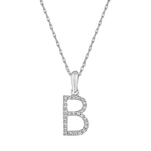 Load image into Gallery viewer, 14k Gold &amp; Diamond Initial A-Z Necklace Pendant 16-18&quot; Inches