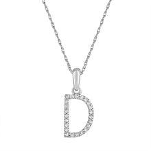 Load image into Gallery viewer, 14k Gold &amp; Diamond Initial A-Z Necklace Pendant 16-18&quot; Inches