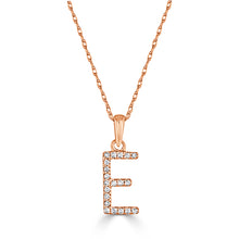 Load image into Gallery viewer, 14k Gold &amp; Diamond Initial A-Z Necklace Pendant 16-18&quot; Inches