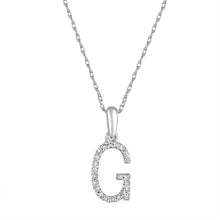 Load image into Gallery viewer, 14k Gold &amp; Diamond Initial A-Z Necklace Pendant 16-18&quot; Inches