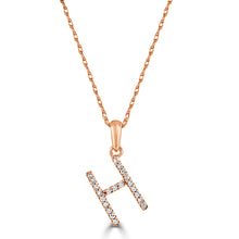 Load image into Gallery viewer, 14k Gold &amp; Diamond Initial A-Z Necklace Pendant 16-18&quot; Inches