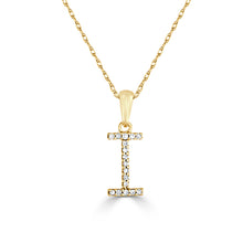 Load image into Gallery viewer, 14k Gold &amp; Diamond Initial A-Z Necklace Pendant 16-18&quot; Inches