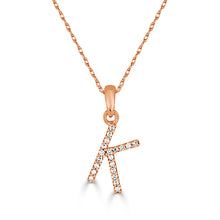 Load image into Gallery viewer, 14k Gold &amp; Diamond Initial A-Z Necklace Pendant 16-18&quot; Inches