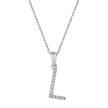 Load image into Gallery viewer, 14k Gold &amp; Diamond Initial A-Z Necklace Pendant 16-18&quot; Inches