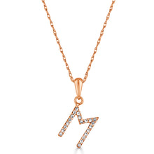 Load image into Gallery viewer, 14k Gold &amp; Diamond Initial A-Z Necklace Pendant 16-18&quot; Inches