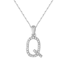 Load image into Gallery viewer, 14k Gold &amp; Diamond Initial A-Z Necklace Pendant 16-18&quot; Inches