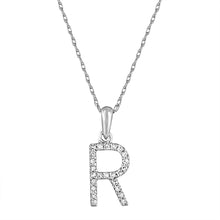 Load image into Gallery viewer, 14k Gold &amp; Diamond Initial A-Z Necklace Pendant 16-18&quot; Inches