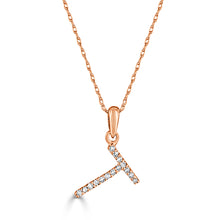 Load image into Gallery viewer, 14k Gold &amp; Diamond Initial A-Z Necklace Pendant 16-18&quot; Inches