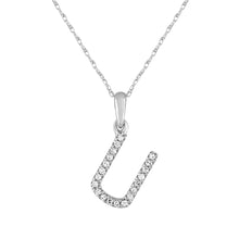 Load image into Gallery viewer, 14k Gold &amp; Diamond Initial A-Z Necklace Pendant 16-18&quot; Inches