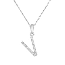 Load image into Gallery viewer, 14k Gold &amp; Diamond Initial A-Z Necklace Pendant 16-18&quot; Inches