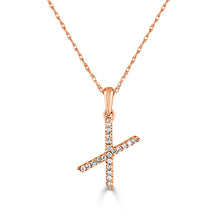 Load image into Gallery viewer, 14k Gold &amp; Diamond Initial A-Z Necklace Pendant 16-18&quot; Inches