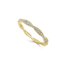 Load image into Gallery viewer, 14k Gold &amp; Diamond Twist Ring