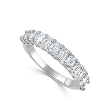 Load image into Gallery viewer, 14k Gold &amp; Emerald-Cut Diamond Band