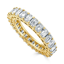 Load image into Gallery viewer, 14k Gold &amp; Emerald-Cut Diamond Eternity Band
