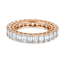 Load image into Gallery viewer, 14k Gold &amp; Emerald-Cut Diamond Eternity Band