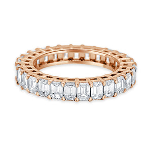 14k Gold & Emerald-Cut Diamond Eternity Band