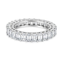 Load image into Gallery viewer, 14k Gold &amp; Emerald-Cut Diamond Eternity Band