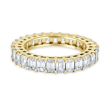 Load image into Gallery viewer, 14k Gold &amp; Emerald-Cut Diamond Eternity Band