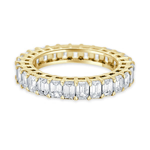 14k Gold & Emerald-Cut Diamond Eternity Band