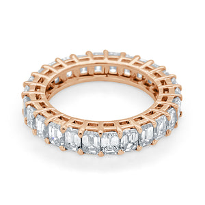14k Gold & Emerald-Cut Diamond Eternity Band