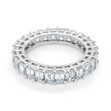 Load image into Gallery viewer, 14k Gold &amp; Emerald-Cut Diamond Eternity Band
