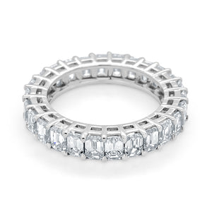 14k Gold & Emerald-Cut Diamond Eternity Band