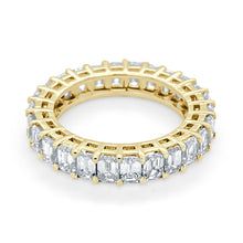 Load image into Gallery viewer, 14k Gold &amp; Emerald-Cut Diamond Eternity Band