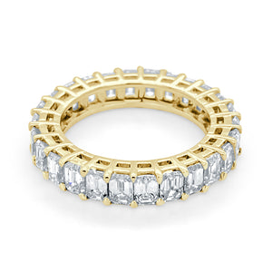 14k Gold & Emerald-Cut Diamond Eternity Band