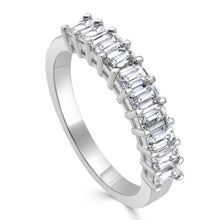 Load image into Gallery viewer, 14k Gold &amp; Emerald-Cut Diamond Band