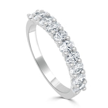 Load image into Gallery viewer, 14k Gold &amp; Oval-Cut Diamond Band