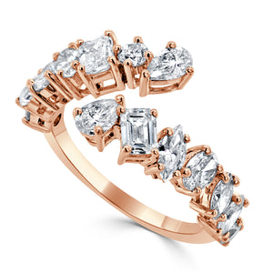 14k Gold & Fancy-Shape Diamond Wrap Ring