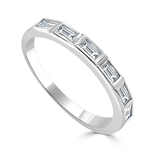 14k Gold & Emerald-Cut Diamond Ring