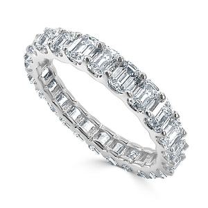14k Gold & Emerald-Cut Diamond Eternity Ring