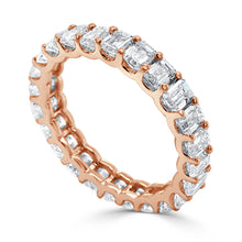 Load image into Gallery viewer, 14k Gold &amp; Emerald-Cut Diamond Eternity Band