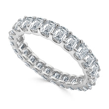 Load image into Gallery viewer, 14k Gold &amp; Emerald-Cut Diamond Eternity Band