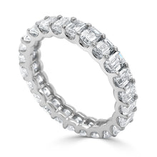 Load image into Gallery viewer, 14k Gold &amp; Emerald-Cut Diamond Eternity Band